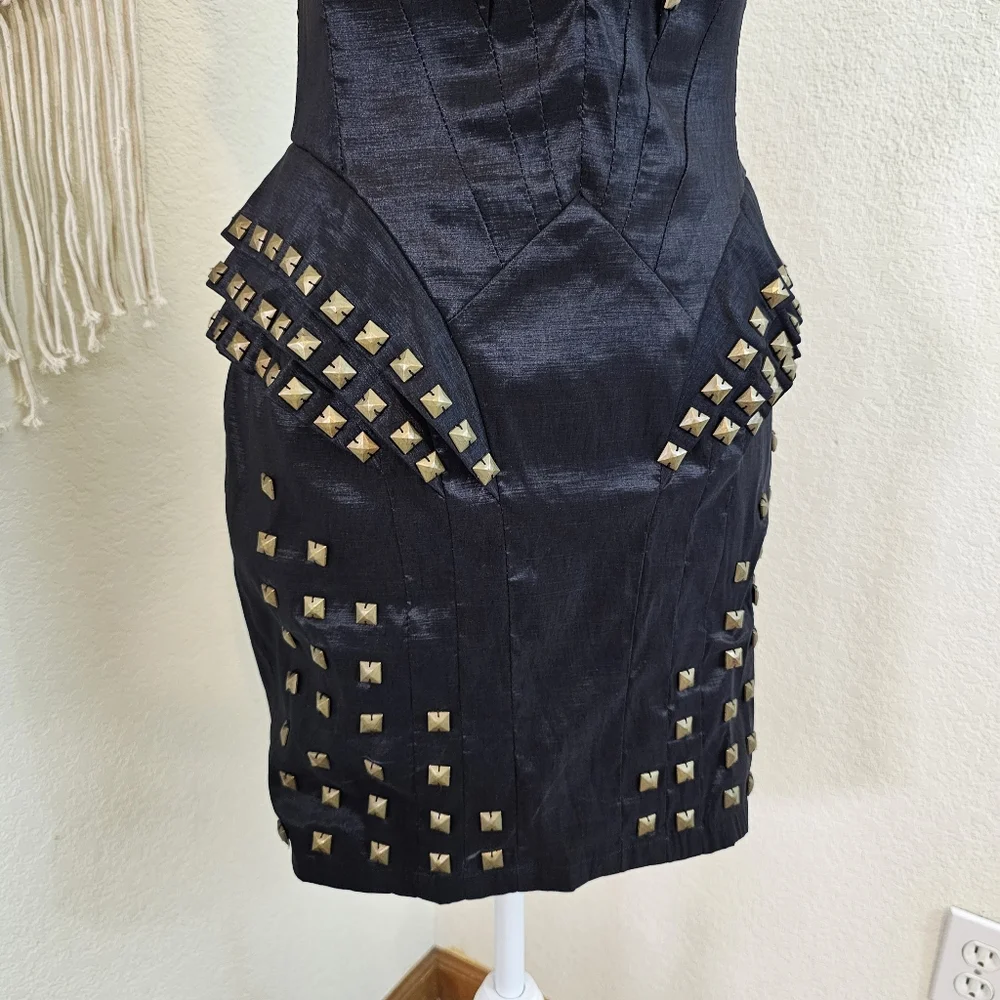 PasCucci Black Corset Dress! Size Large. - Picture 7 of 13